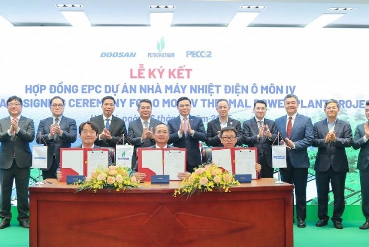 LIÊN DANH DOOSAN - PECC2 KÝ KẾT HỢP ĐỒNG EPC DỰ ÁN NHÀ MÁY NHIỆT ĐIỆN Ô MÔN IV